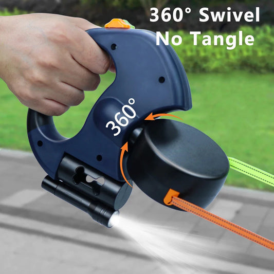 dual retractable dog leash